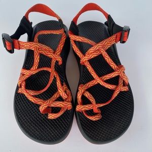 Chaco Sandals Size 9 Orange and Yellow